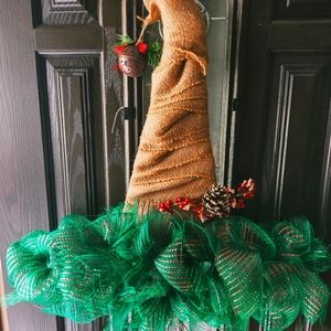 Santa hat wreath